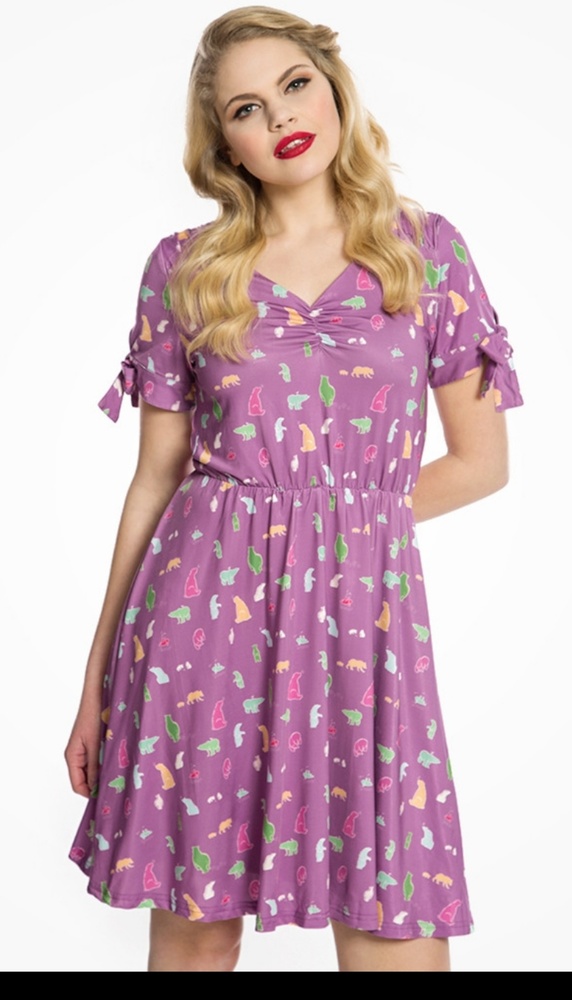 NWT Lindy Bop Retro Baby Bear Tea Dress